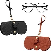 Tinkpin® Leather Sunglasses Case, Traveling Sunglasses Pouch