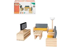 WOOMAX Möbelset Puppenhaus Holz Wohnzimmer (46469)