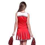 Cheerleader Uniform Kostuem High school Cheer Leader Cheerleading Mini Rock Glee Karneval Faschingkostuem Schoolgirl (M) - 
