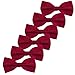 Produktbild Kinder Fliege Schleife Bereits Gebunden - 6 Packung von Verstellbar Pre Tied Bowties für Hochzeit Party (Wein Rot)