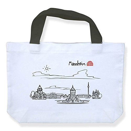 Einkaufstasche "Skyline Mannheim" - als Geschenk für echte Monnemer & Mannheim-Fans oder als Mannheim Souvenir - die stadtmeister