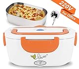 VOVOIR Boîte à lunch électrique Boîte à lunch avec 1,5 L de récipients pour aliments détachables en acier inoxydable, Prise UK 220V, 40W