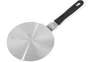 Wärme-Diffusorplatte für Gas-Elektronikherd, NISPOTDOR Kochfeld-Wärmediffusor, Kochen, Induktion, Adapter, Dimmerplatte mit abnehmbarem Griff für Milch, Kaffee, Kochgeschirr, 20,1 cm…