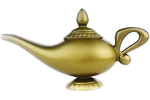 Liummrcy Aladdin Plastic Genie Lamp Home Decor Crafts Good Plastic Model Aladdin'S Lamp Cosplay Halloween Props Lamp for Party Favor 23 x 13cm