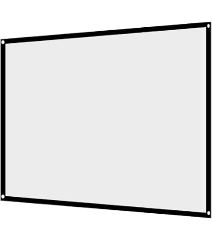 Schermo Per Proiettore Portatile Da 80 Pollici - Pieghevole, 16:9 HD/4K, Bianco Opaco, Dimensioni 181x111 Cm