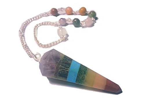 7 Chakra péndulo piedras preciosas ametista aventurina jasper etc. con perlas