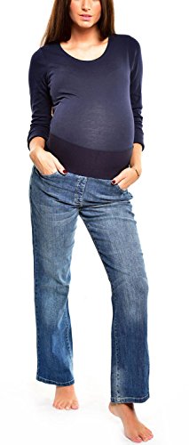 Neun Monate Women's Relaxed Maternity Jeans Blue Blue Used