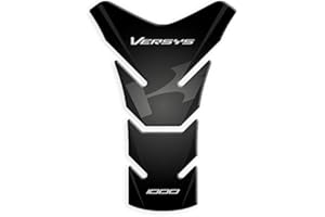 AZGRAPHISHOP 3D-Tankpad aus Kunstharz für Kawasaki Versys 1000 GP-278 schwarz