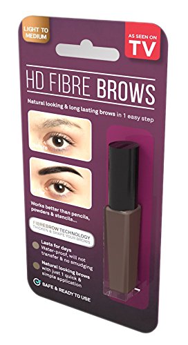 HD Fibre Brows Natural - Add Instant Definition, Texture & Colour - Waterproof, No Smudging (Light / Medium)