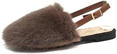 Women's Shoes Comfort Flat Heel Slippers &amp; Flip-Flops Fall Winter Shoes ( Black Green Khaki) ( Color : KHAKI , Size : 38 )
