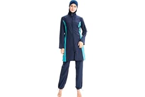 TianMaiGeLun Muslimische Bescheidene Badebekleidung Islamische Bademode mit Hijab Volle Abdeckung Badeanzug Modest Muslim Swimwear Burkini Beachwear Sportkleidung