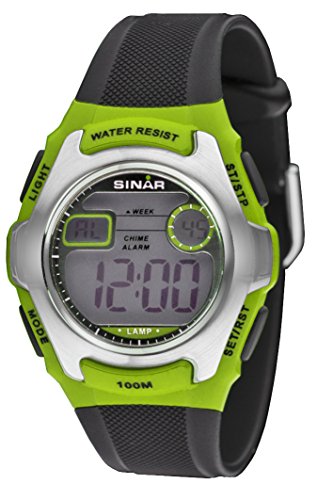 SINAR XE-50-3 Uhr Junge Kinderuhr Jugenduhr Resin Kunststoff 100m Digital Datum Licht Alarm Timer schwarz SINAR XE-50-3 Uhr Junge Kinderuhr Jugenduhr Resin Kunststoff 100m Digital Datum Licht Alarm Timer schwarz