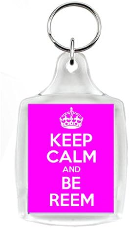 KEEP CALM AND BE REEM Pink Keyring , a unique gift for any TOWIE fan!