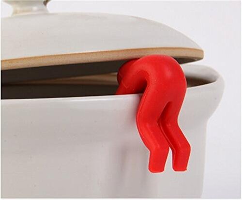 2 Stück Silikon Deckel Ölpest Villain Elevation Halterung Ständer zu verhindern Überlauf Suppe Colorful Universal Handy Halterung - 4