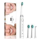 Avanzada Sónico Tecnología: El de Gloridea Cepillo de dientes eléctrico utiliza tecnología sónica para eliminar hasta un 100% más de placa y manchas, ofrecer un toque suave para las encías sensibles y con sangrado y realizar una limpieza en profundidad. Y hasta 40.000 movimientos por minuto con los que ningún cepillo manual puede competir.