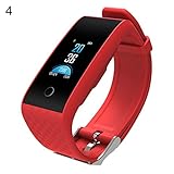 Slri Sport Smart Armband Armband Schlaf Pulsmesser Blutdruckmessgerät - Rot
