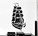 Produktbild wandaufkleber babyzimmer mädchen Piratenschiff Yacht Ocean Marine Black Sail