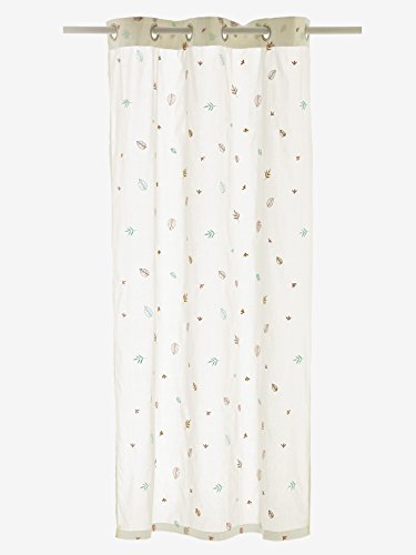 Preisvergleich Produktbild Vertbaudet Gardine Herbst, Baumwolle, Blanc Imprimé Brodé, 107