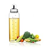 17 oz de aceite de cocina y dispensador de vinagre - Aceite de oliva y botellas de vinagre cruet sin tapas para cocinar y aderezo