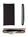 Produktbild luvbag DesignX schwarz Handytasche Hülle Tasche aus Leder mit Microfaserinnenfutter und Innentasche z.B. für Geldscheine für LG WineSmart Handyhülle