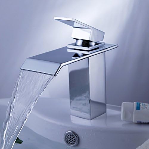 Yodel Single Handle Waterfall Bathroom Vanity Sink Faucet (Chrome)