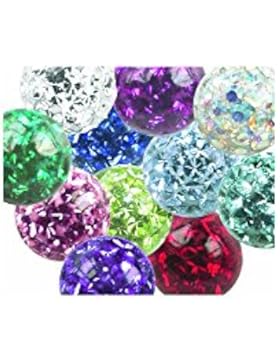 Hochwertige Schraubkugel Piercing- mit Innengewinde 1,6mm aus Stahl - besetzt mit Swarovski Elements - und Epoxy...