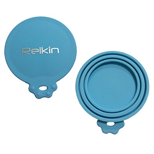 Relkin-3ColorPack-Pet-Food-Lids-Silicone-Pet-Dogs-Cats-Food-Tin-Can-Lid-Covers-3-in-1-Sizes