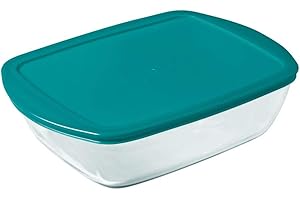Pyrex 4936461 Cook&store Plat À Four En Verre Rectangulaire Avec Couvercle 28x20 Cm