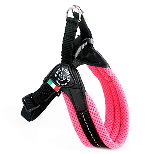 Tre PontiEasy Fit Mesh Classic Neon Dog Harness, Size 3, Pink