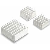 3 Adet Aluminyum Metal Soğutucu Blok Raspberry Pi Termal Etiket G&uuml;m&uuml;ş Renk Radyat&ouml;r Amfi Led Entegre Vga Ram Memory Cpu Gpu T