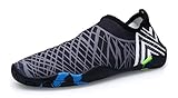 hd01va13mbp  Bdawin Herren Damen Wasserschuhe Leicht Schnell Trocknend Aquaschuhe Badeschuhe für Strand Surf Schwimmen Yoga,HD01 BlackGrey EU45