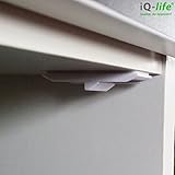 iQ-LOCK® unsichtbare Magnet Kindersicherung 4 STÜCK + 1 SCHLÜSSEL, Baby u. Kinder-Sicherung, Schrank-Schloss, Schrank-Sicherung, ohne Werkzeug montierbar, Magnetschloss, Magnet Schloss, Schubladen-Sicherung, Ecke-Schlösser, Türsicherung - 3