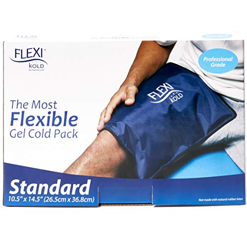 FlexiKold Poche de Glace Réutilisable | Compresse de Gel Froid | Douleur, Récupération et Thérapie par le Froid | Flexible-Adaptable pour toute Partie du Corps | Grande Taille Standard (36,8 x 26,5 cm)