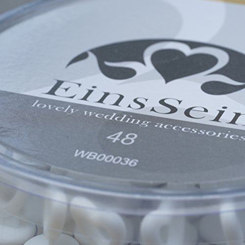 72x WEDDING BUBBLES Seifenblasen HOCHZEIT EinsSein® Herzgläschen weiss | Unverzichtbar für perfekte Hochzeitsfotos | Party Goldene Hochzeitstorte Geburtstag Feier Herz Gastgeschenke - 5