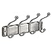 mDesign Wall Mounted Coat Rack - Coat Rail with 8 Door Coat Hooks for Jackets, Robes, Scarves and Towels - Closet Coat Rack - Silver / Chrome