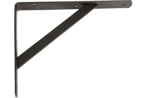 Amig - Équerre étagère - Support mural pour étagère - Haute résistance jusqu’à 225 kg - 400 x 275 mm - Acier - Noir