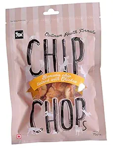 Chip Chops Dog Treat Banana Chips Twined with Chicken, 840g,Optimum Health Formula (Pack of 12)