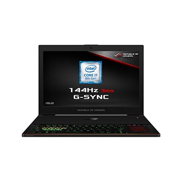 ASUS ROG Zephyrus GX501GI-EI005T Full HD 15.6 Inch Gaming Laptop, Black, Intel Core i7-8750H Processor, 144 Hz Screen, 8 GB RAM, 512 GB SSD, NVIDIA GTX1080 8 GB Max-Q Graphics, Windows 10