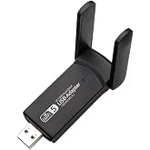 Coverzone Wireless Adapt&ouml;r Wifi Ağ Kartı Masa&uuml;st&uuml; Bilgisayar Pc ile Uyumlu 2,4G 5G Destekler 1300Mbps Usb 3.0 Dual Band Usb A