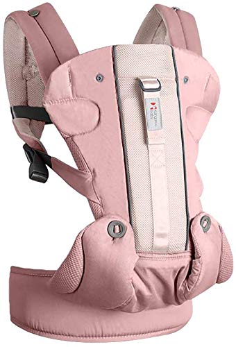 YZ Babytrage-Rucksäcke Ergonomischer weicher, atmungsaktiver Babytrage, verstellbares, sicheres Baby,Rosa