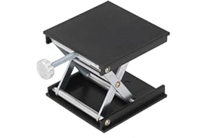 VIAGASAFAMIDO Supporto per Jack Laboratorio Ascensore Tavolo Tavolo Elevatore Laboratorio Piattaforma di Sollevamento Laboratorio in Lega di Alluminio Supporto per Sollevamento Sollevatore da(Nero)