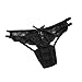 Produktbild YSFWL  Bekleidung Unterhosen Damen Bikinis Taillenslips Höschen Spitze Riemen Tanga Mode Sexy Spaß Unterwäsche Nylon Lace Bikini Slips Softe Panties Mit Spitzen Slip Comfort Hipster (Schwarz)