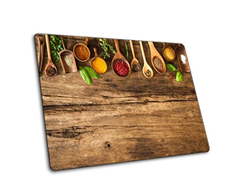 Urban Geschenke Arbeitsflächenschutz, Spice – 40 cm x 30 cm Glas Schneidebrett - 2