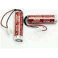 MICROUSB Compatible with Maxell 2 Pcs ER6C PLC Battery 1800mah 3.6V Replacement for FX F2-40BL FX1N PLC with Plug, ER6C AA/F2-40BL