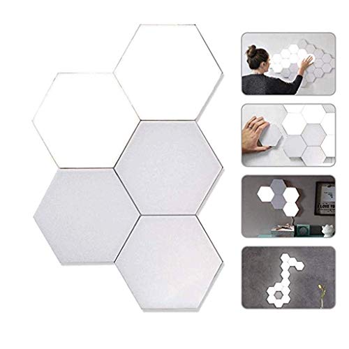 Preisvergleich Produktbild DIY Honeycomb Wall Lamp Empfindliche Beleuchtung, kreative Persönlichkeit dekorative Lampen, Smart DIY Quantum Lights, für Schlafzimmer,Flur,4pcs