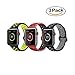 Produktbild VIKATECH Für Apple Watch Armband 42mm, Weiche Silikon Ersatz Armbänder für Apple Watch Armband 42mm Series 3/2 / 1, Sport, Edition, M/L, 3 Pack