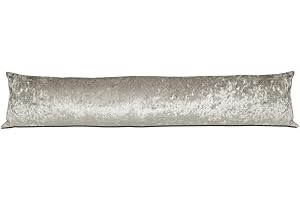 Original Sleep Company Door Draught Excluder Pillow Luxury Crushed Velvet Door Sausage Perfect For Retaining Heat in Colder Winter Months 85cm x 20cm (33" x 8") Champagne