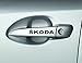 Produktbild Türgriff-Aufkleber mit Schriftzug "Skoda", Premium-Qualität, 6 Stück