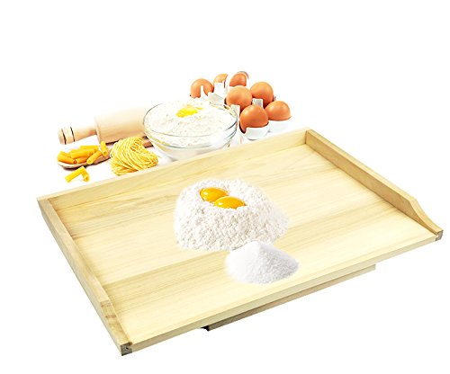 Preisvergleich Produktbild Backbrett XL Teigbrett Nudelbrett Küchenbrett Arbeitsplatte Holz 65x50cm