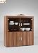 Produktbild Vitrine Highboard Standvitrine Schrank Wohnzimmerschrank Mod.V726 Nussbaum